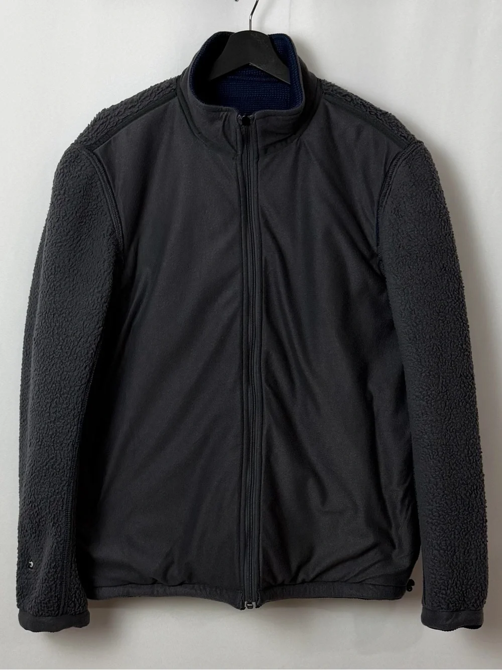 GERRY Navy Blue Full Zip Fleece Jacket Mens L Outdoor